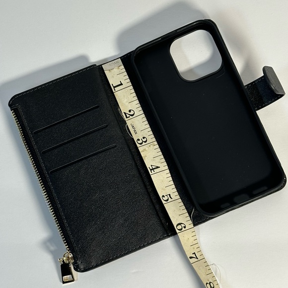 Black Cell Phone Case Wallet - Picture 4 of 6